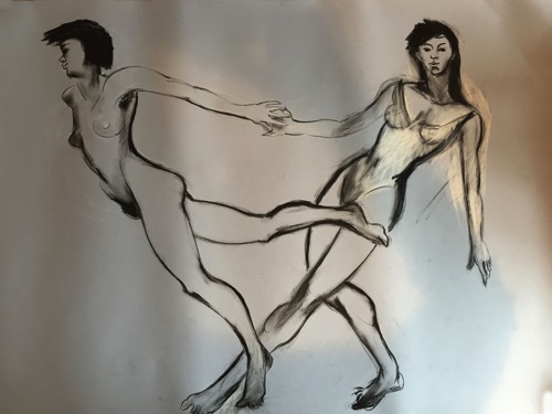 Pair of dancers - no 8 -
Life drawing in Caran D'Ache oil pencils
(Ref 16) Pair of dancers - no 8 -
Life drawing in Caran D'Ache oil pencils
(Ref 16)